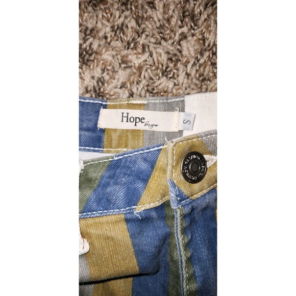 Hope And Horizon Bell Bottom Jeans Women Size Small Flared Striped Pants - Picture 5 of 6